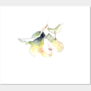 Watercolor Pears Posters and Art